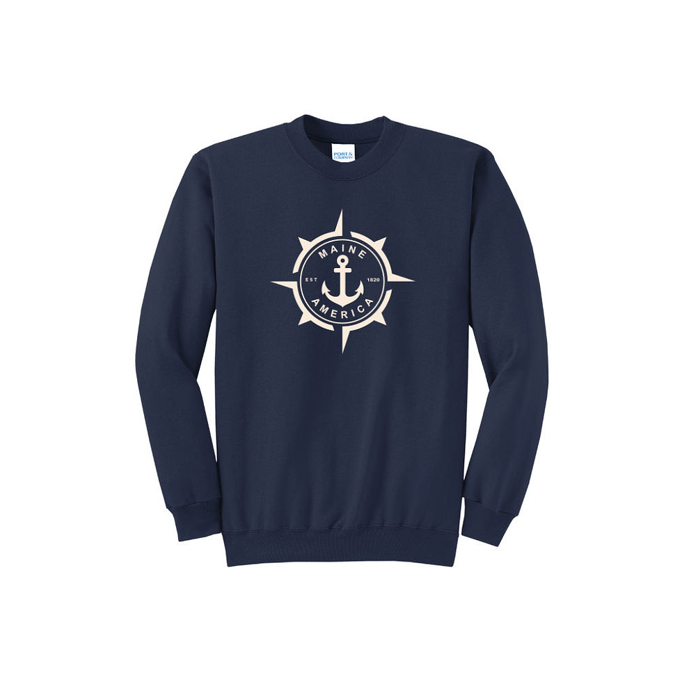 Thumbnail: Unisex Maine America Sweatshirt Navy made by Maine Hoodies