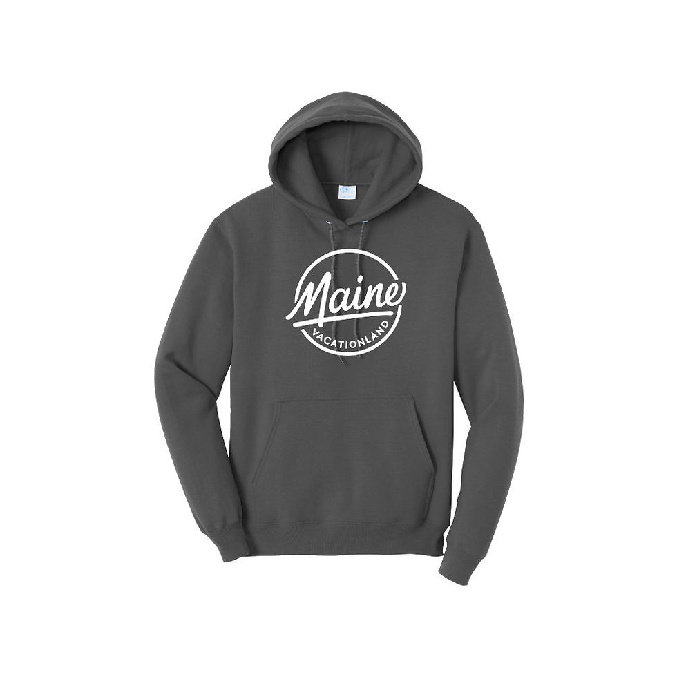 Thumbnail: Unisex Charcoal Maine Vacationland Hoodie by MaineHoodies.com