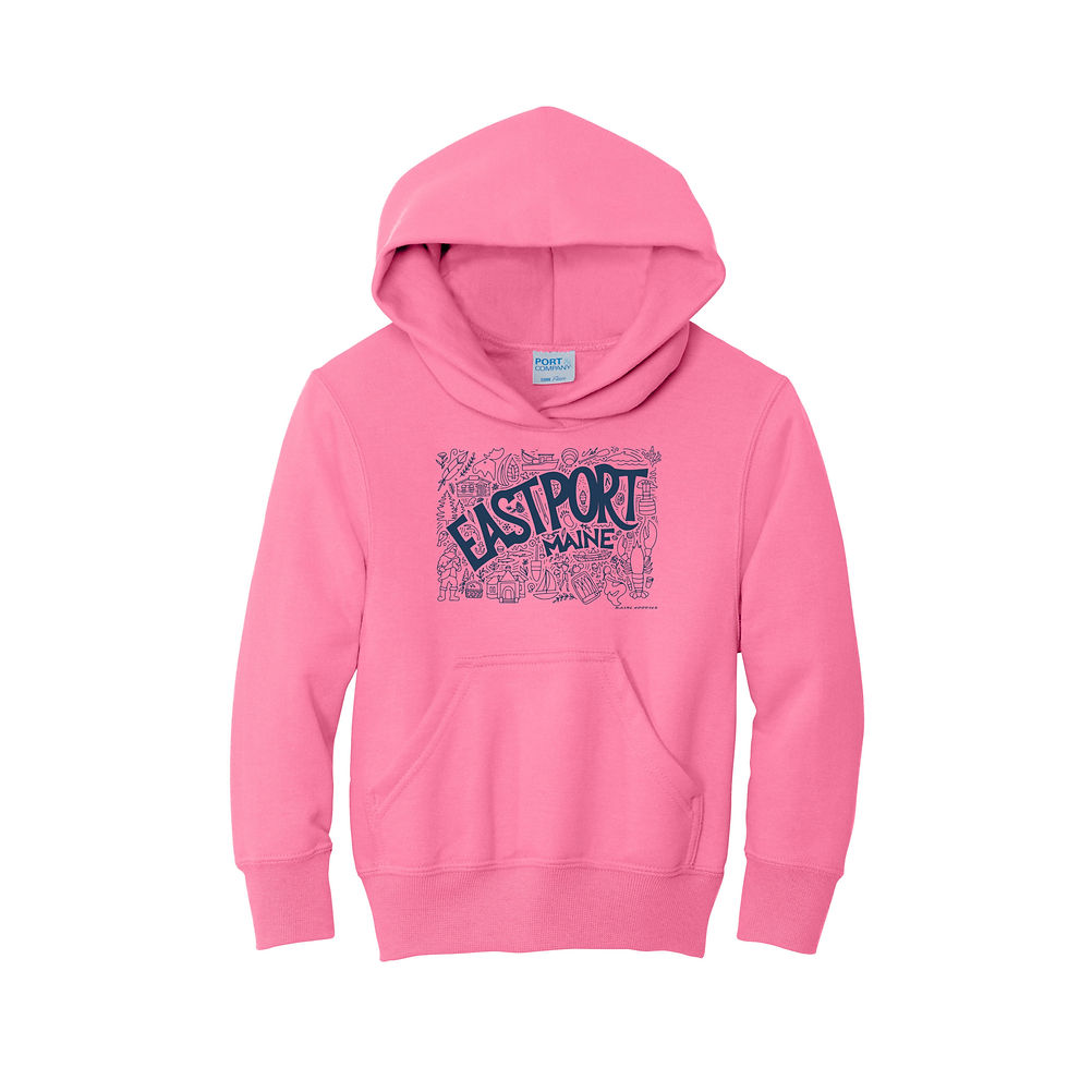 Thumbnail: Youth Eastport Maine Doodles Hoodie