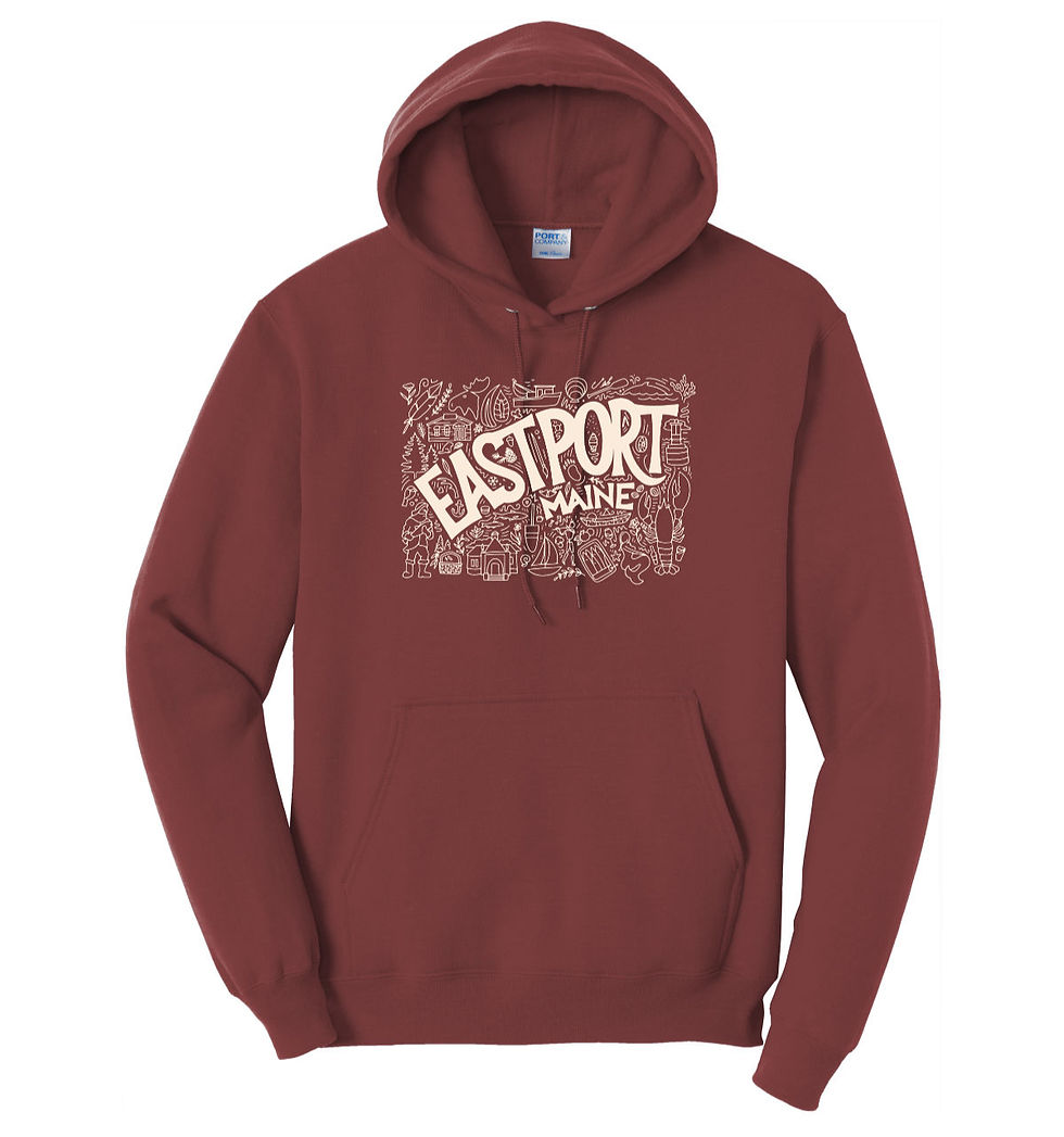 Thumbnail: Eastport Maine Doodles Hoodie