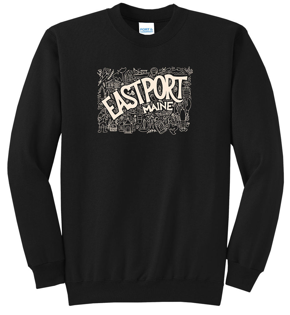 Thumbnail: Eastport Maine Doodles Sweatshirt