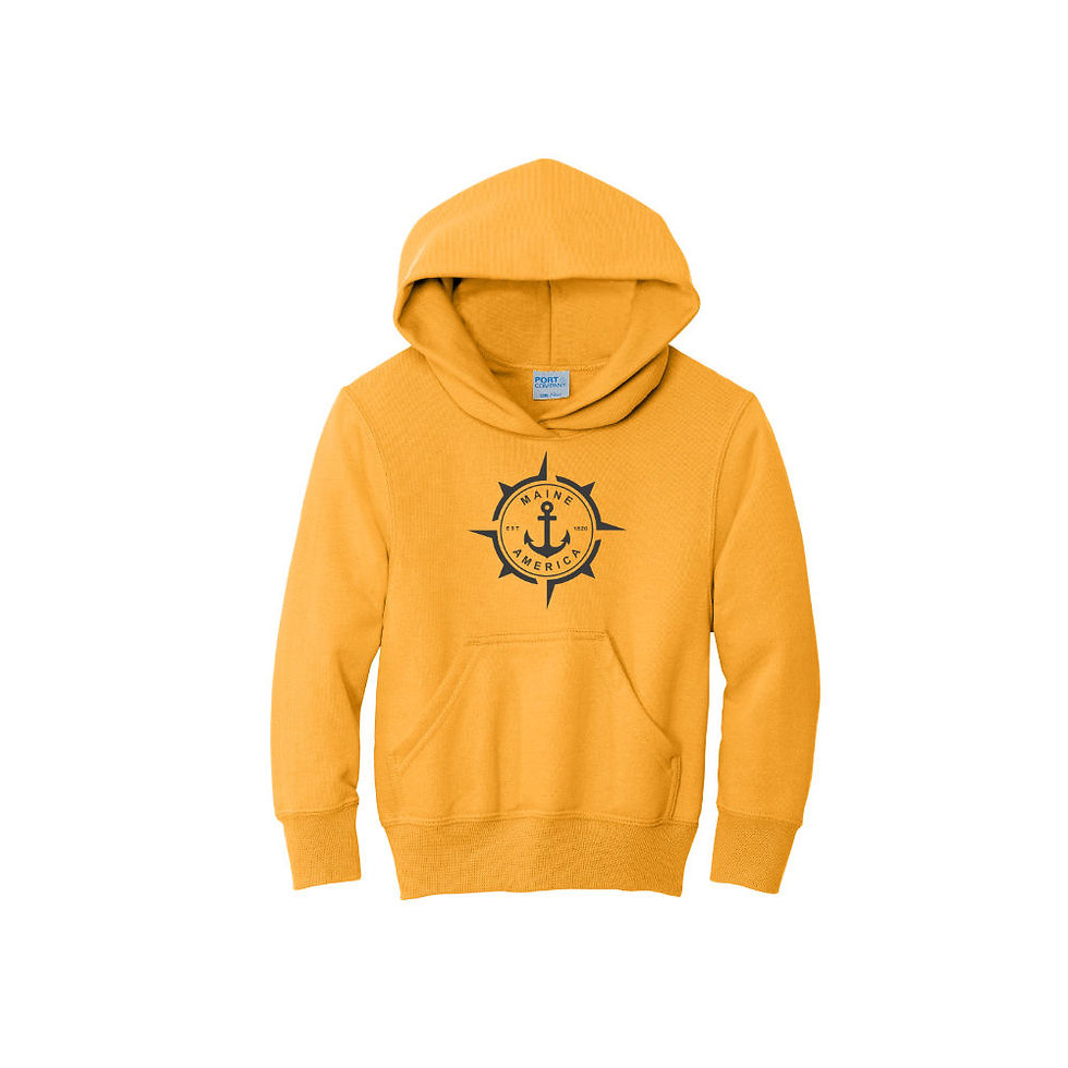 Thumbnail: Youth Main America Hoodie Gold made by Maine Hoodies