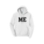 Unisex ME (Maine) White Hoodie made by Maine Hoodies