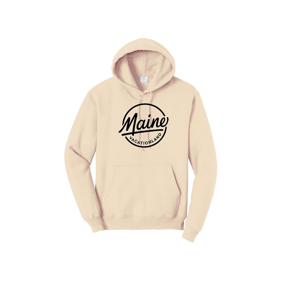 Thumbnail: Unisex Creme Maine Vacationland Hoodie by MaineHoodies.com
