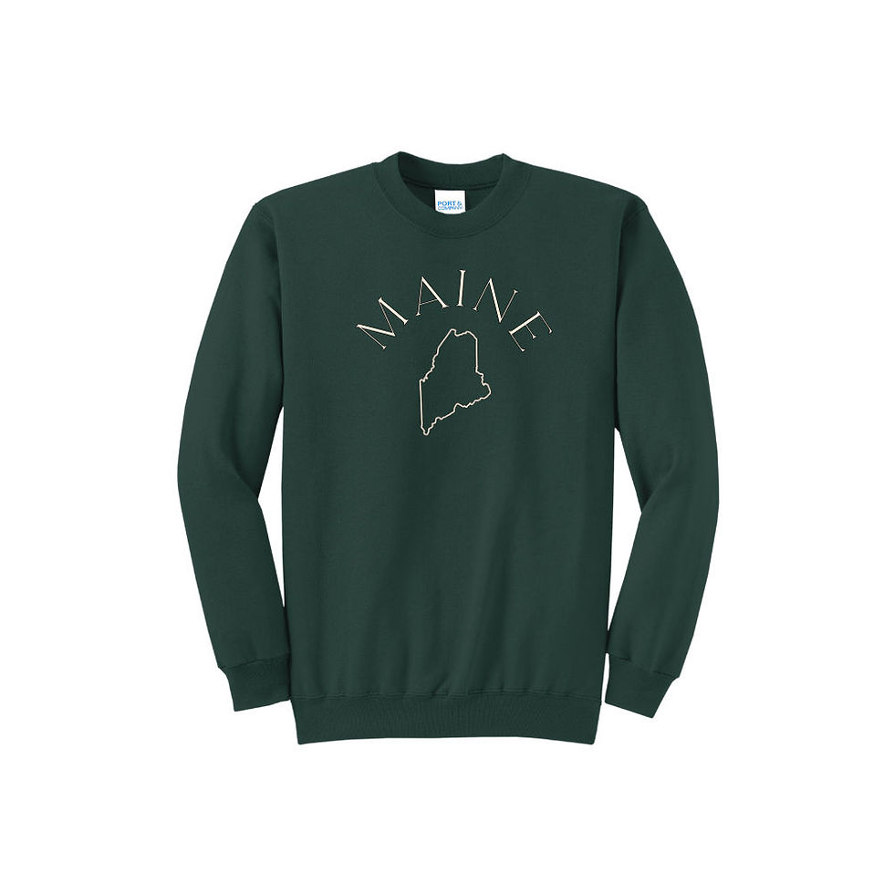 Thumbnail: Unisex Maine Streetwear Sweatshirt Dark Green made by Maine Hoodies