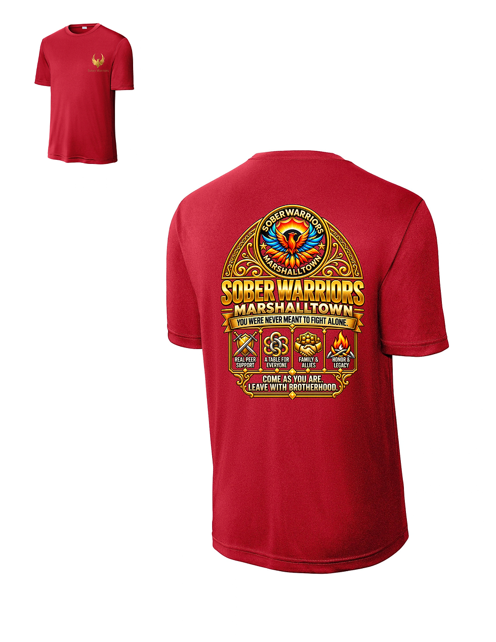 Thumbnail: Sober Warriors Phoenix Shirt - ST350