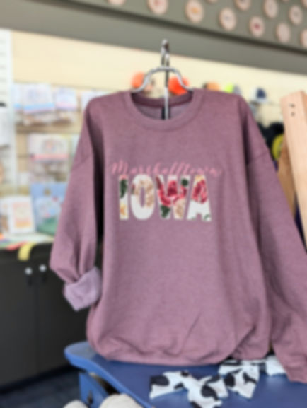 Customizable City Iowa - Embroidered Sweatshirt