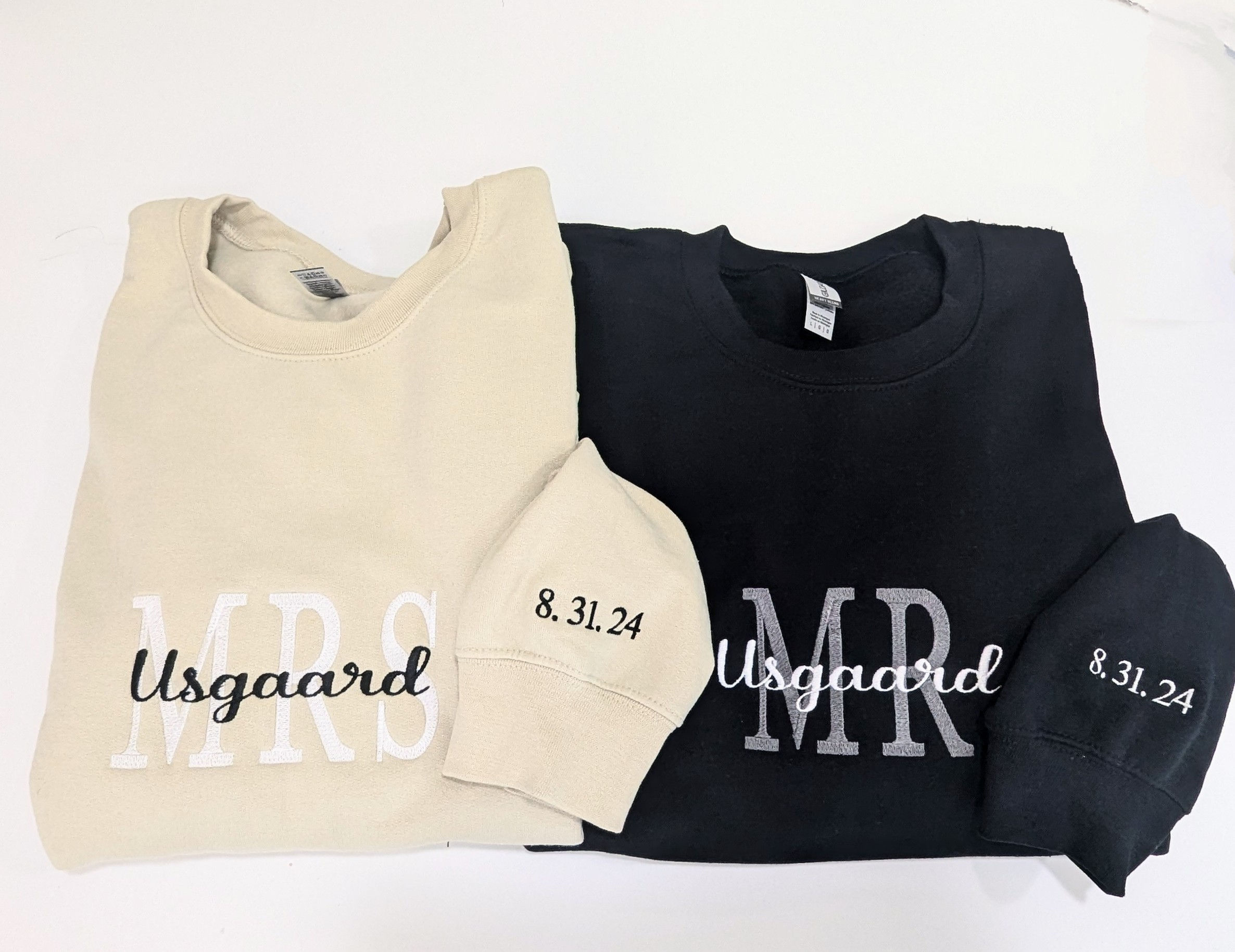 CUSTOM Mr/Mrs - Embroidered Sweatshirt