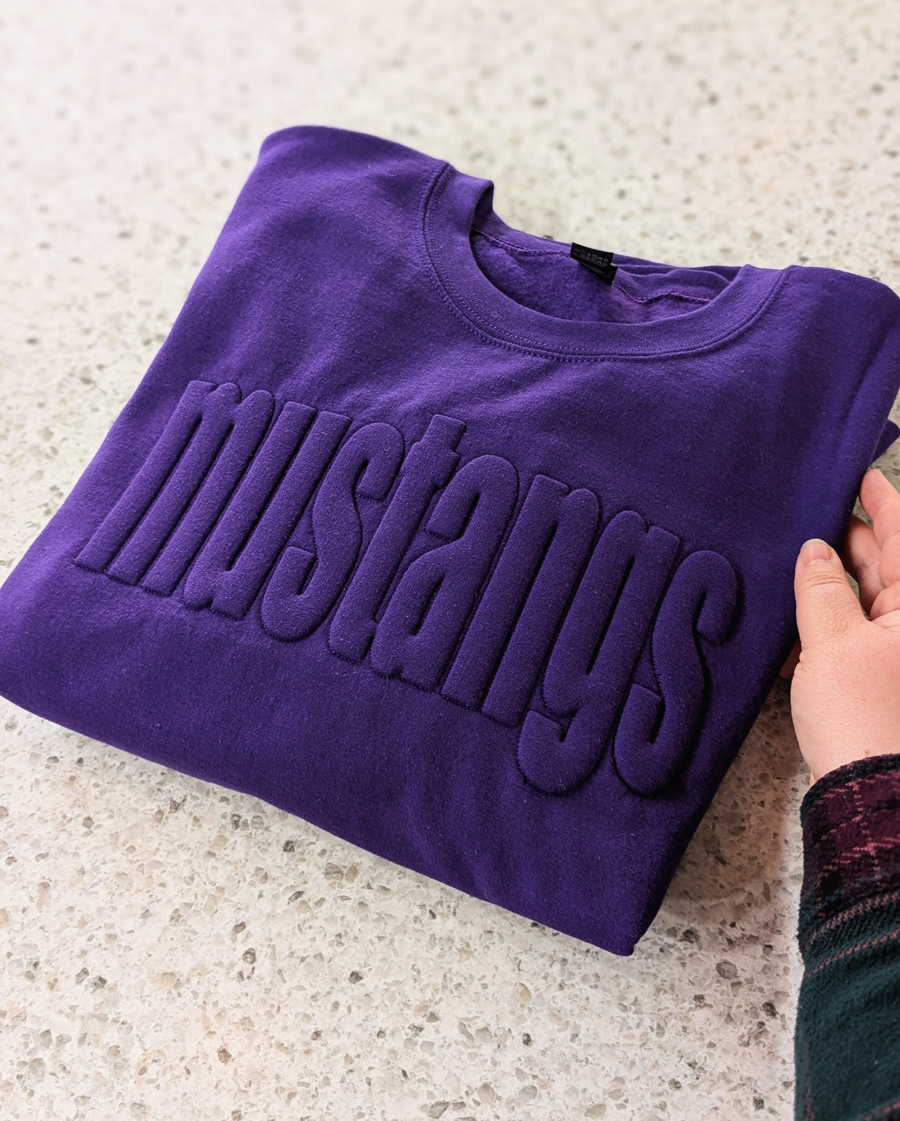 Mustangs Embossed- 18000 Purple/Gold