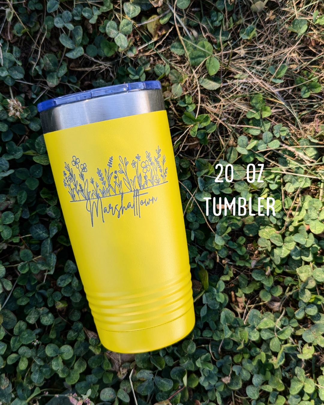 20oz Split Floral Marshalltown Tumbler