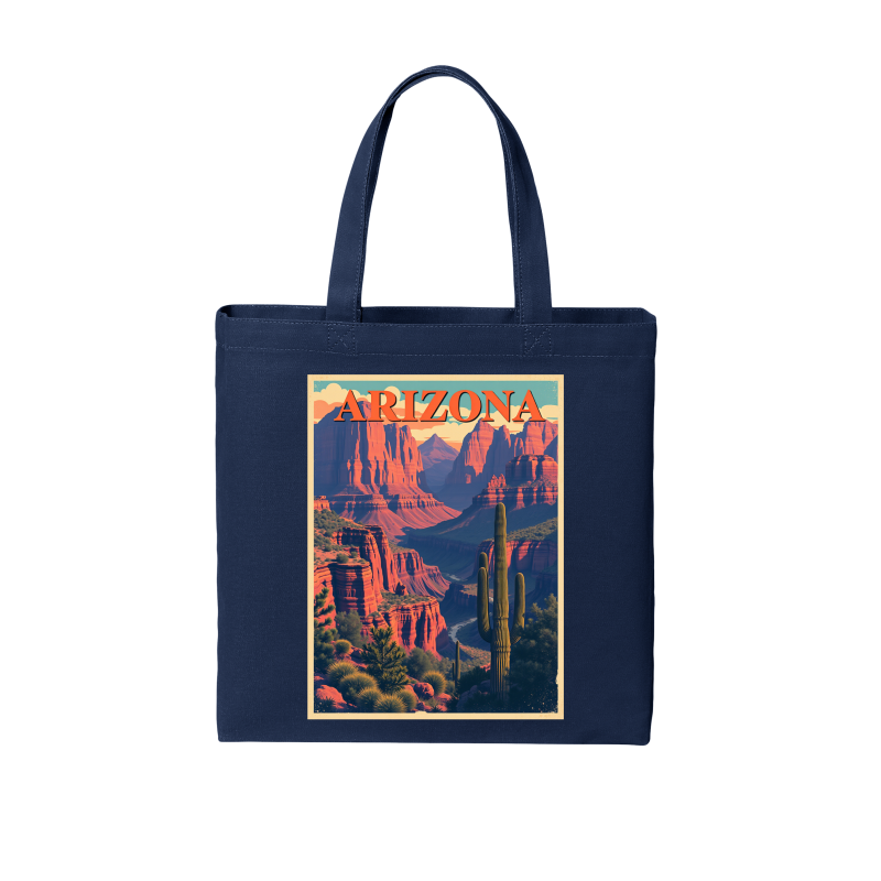 Thumbnail: Arizona Vintage Inspired Navy Tote Bag