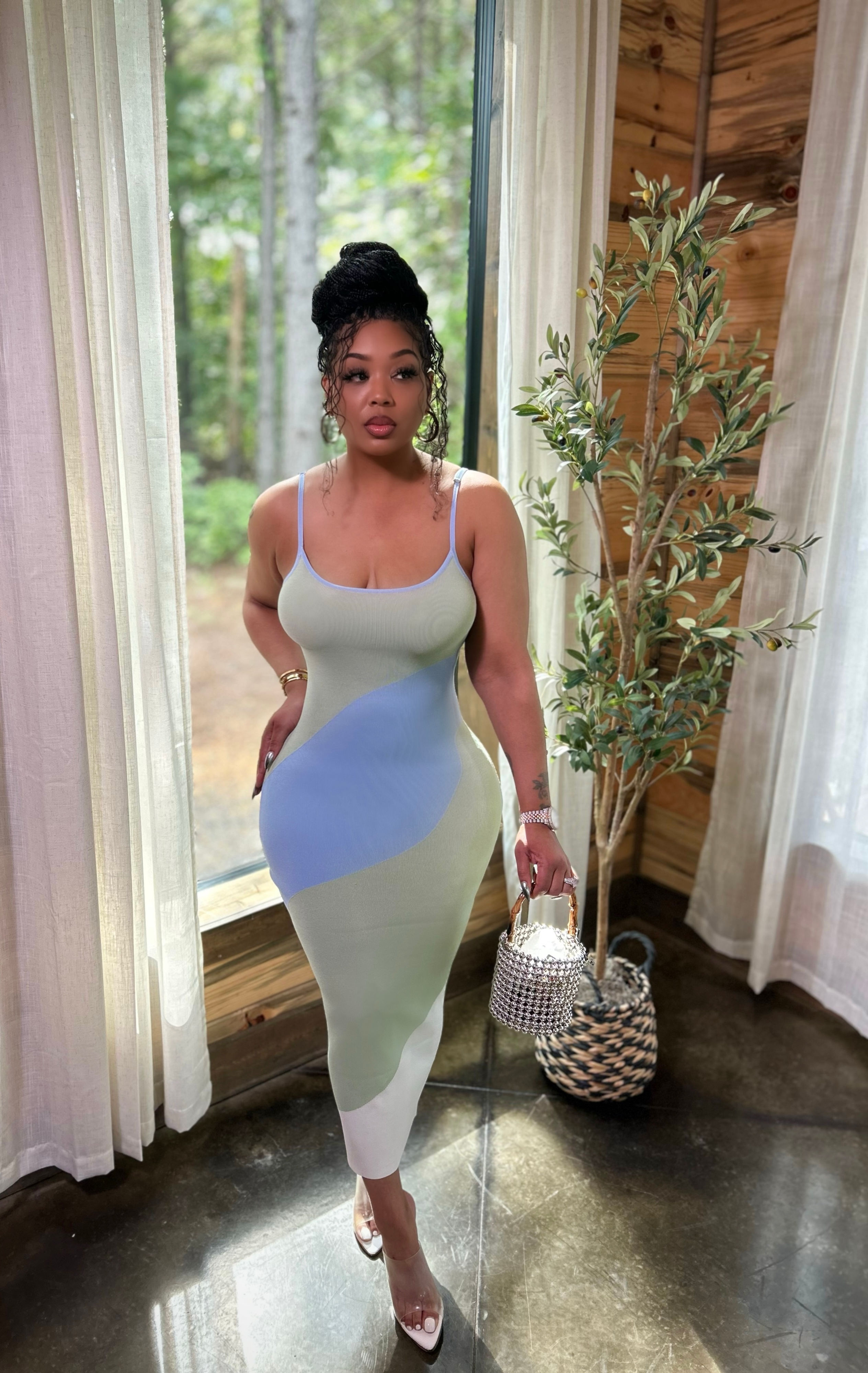 Water Fall Maxi Dress