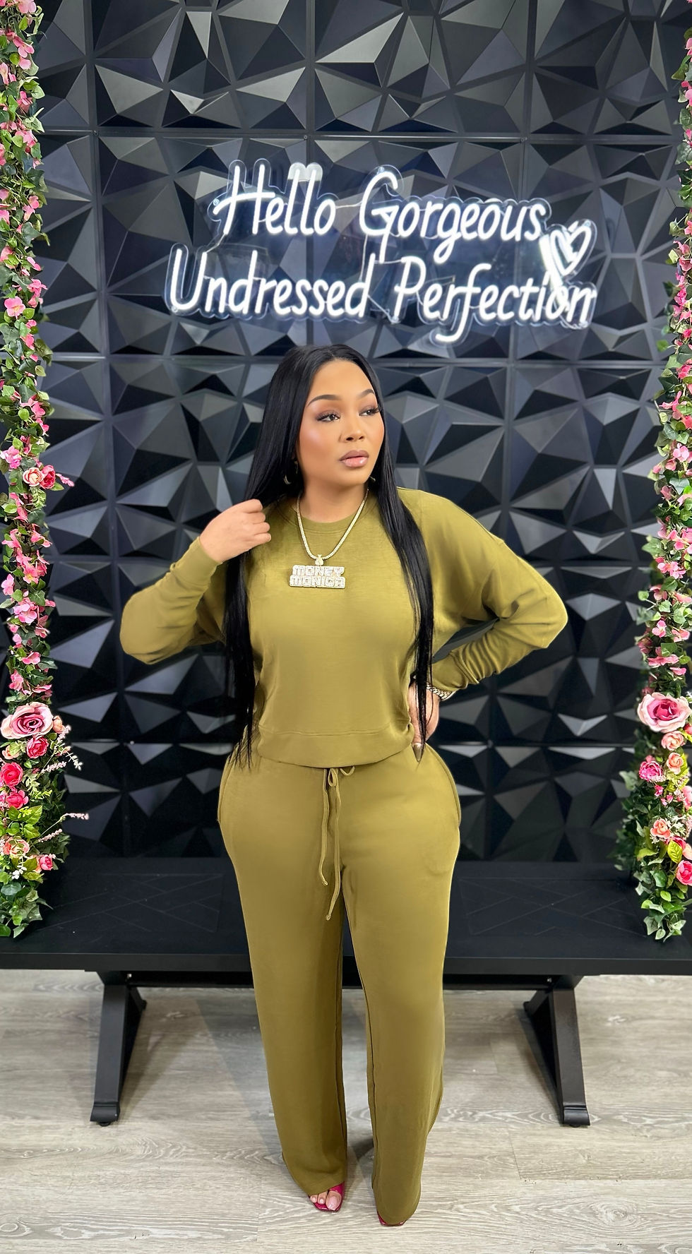 Thumbnail: Olive You Pants Set (Very Stretchy)