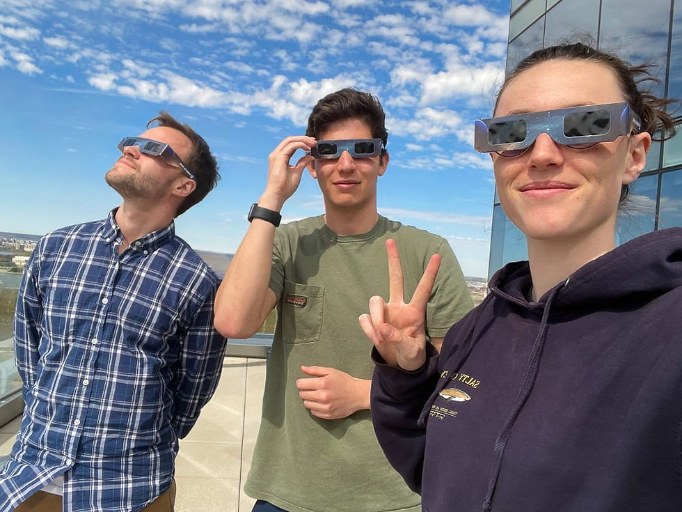 Lightshift team watch the solar eclipse