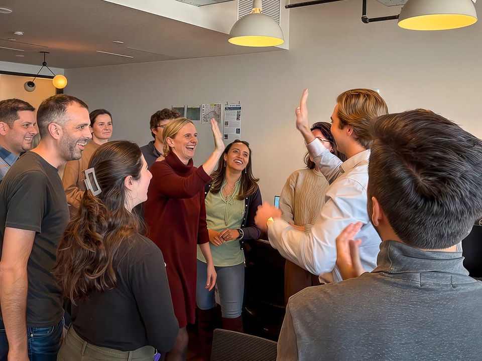 Lightshift Energy team celebrating