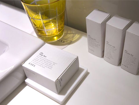 SLS Hotel package design, Karen Kamberg Design