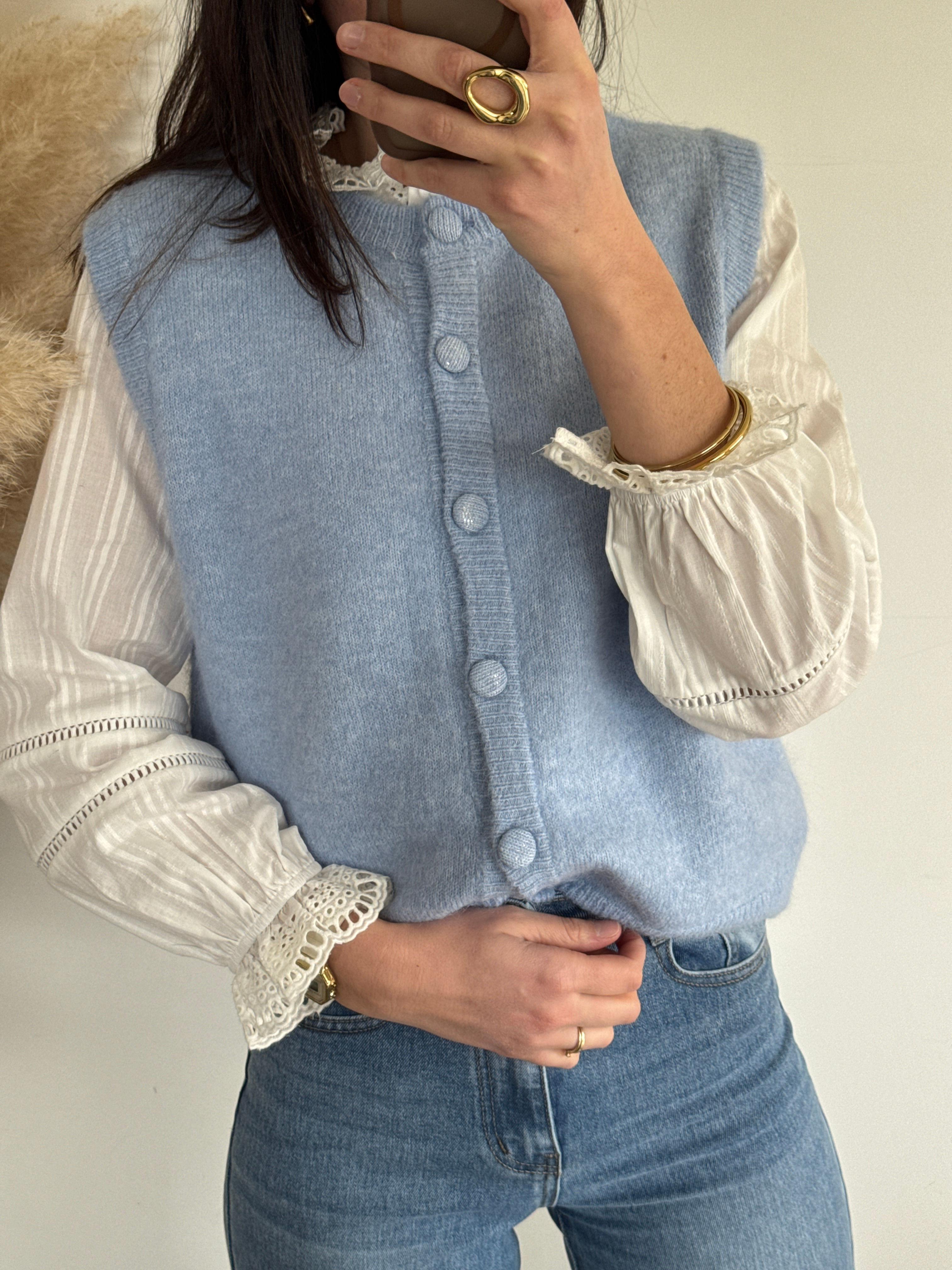 Gilet sans manche ciel