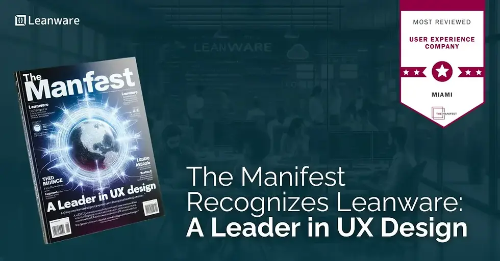 The Manifest Recognizes Leanware: A Leader in UX Design banner
