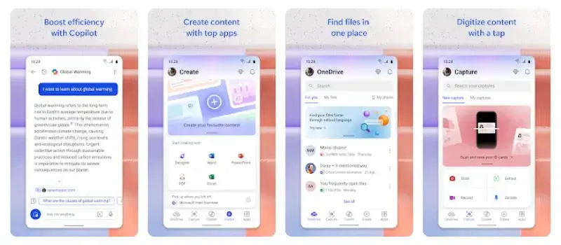 microsoft office app screenshots made with react native banner