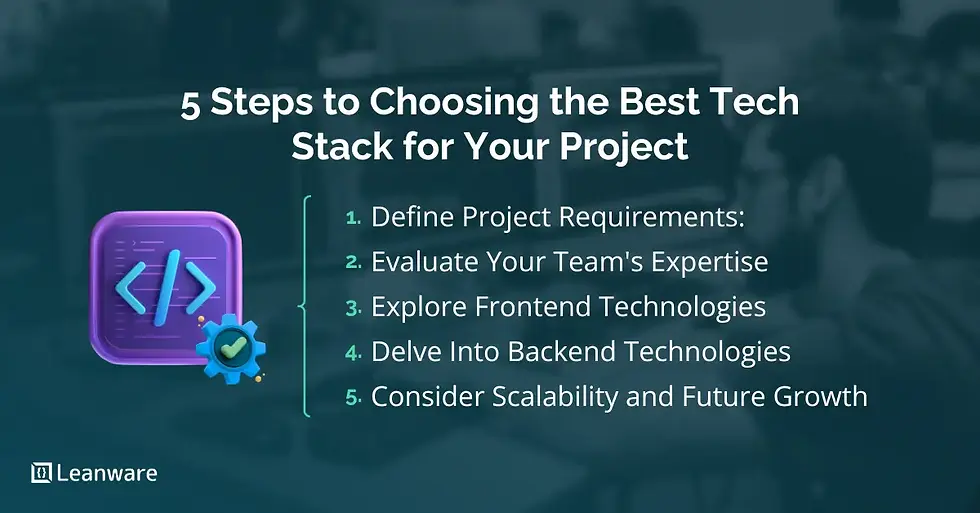 5 Steps to Choosing the Best Tech Stack for Your Project