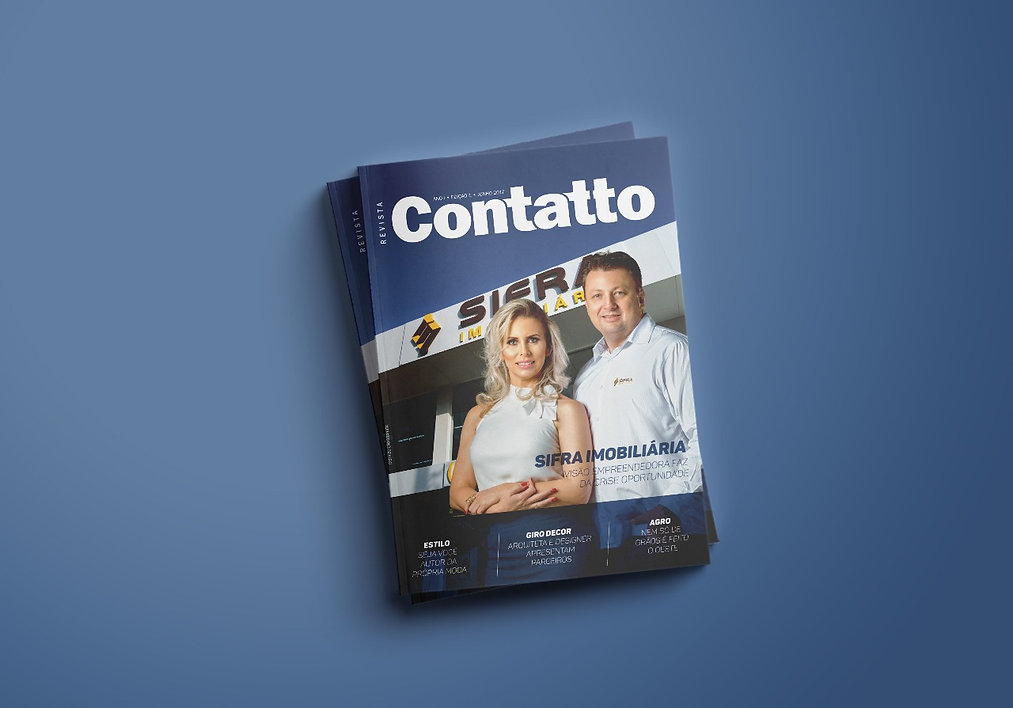 mockup da Revista Contatto