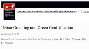Alessandro Busà | Urban Greening and Green Gentrification 2021