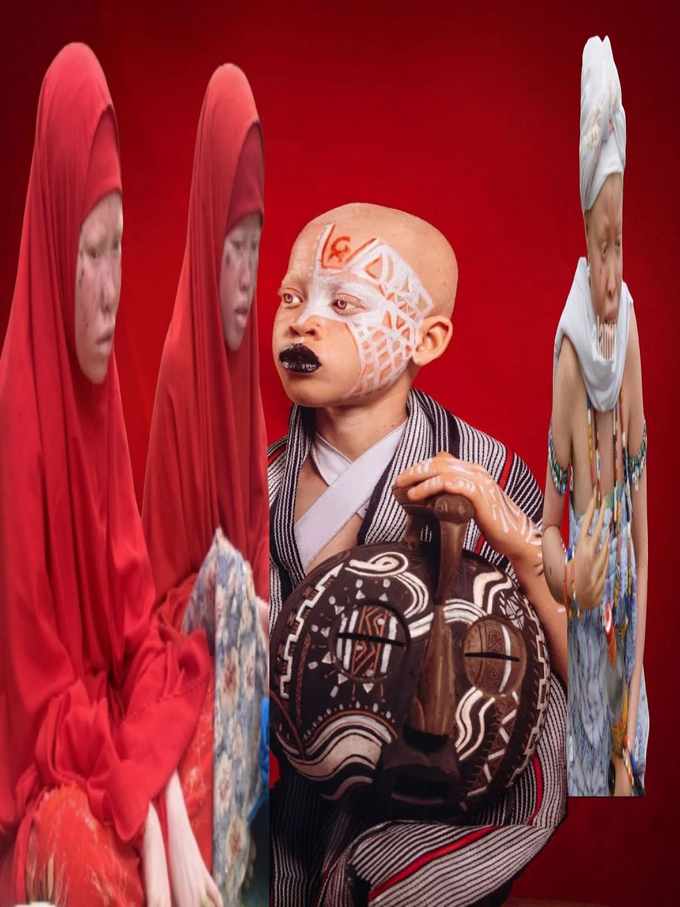 VOICI LES 4 FEMMES ALBINOS QUI ENCADRENT LE KIMPANSI