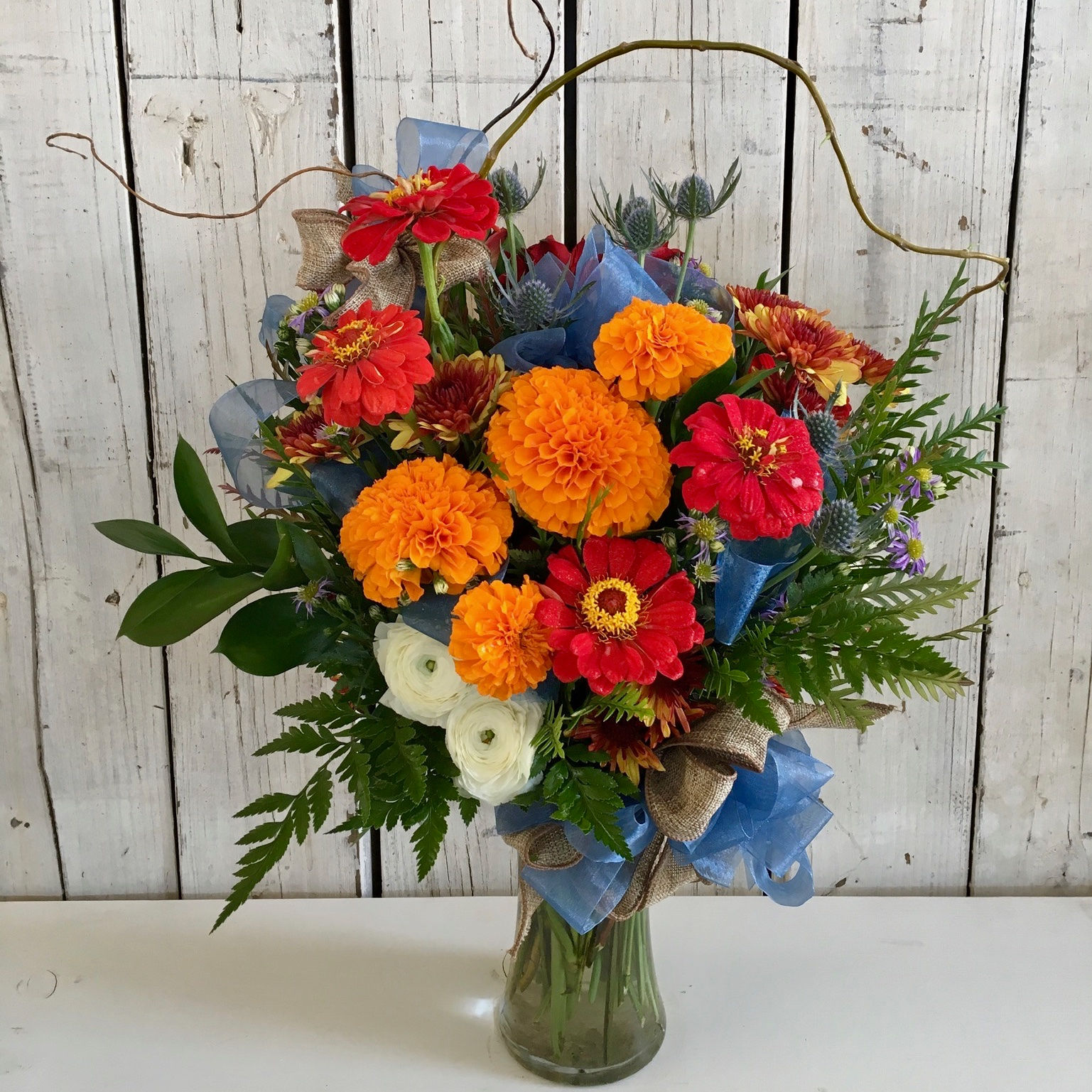 Marigold and gerbera daisy floral mix
