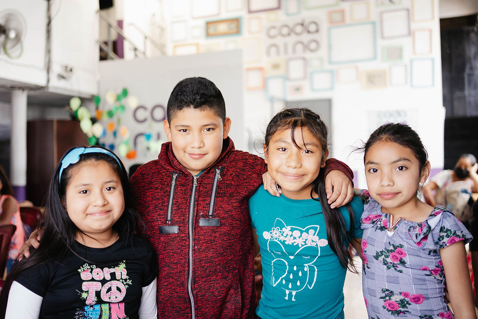 Smiling Guatemalan children at Cadaniño Christian afterschool program
