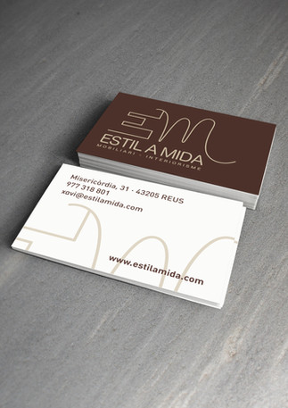 Nou logotip i Targetes Botiga de mobles Estil a Mida