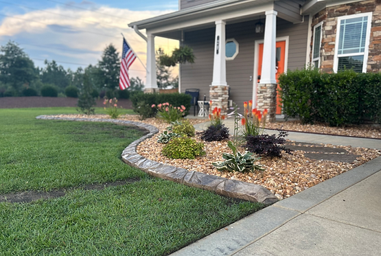Natural stone landscape curbing