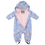 Thumbnail: Butterfly Colour Change Terry Towelling Lined Rainsuit - Blue Heron