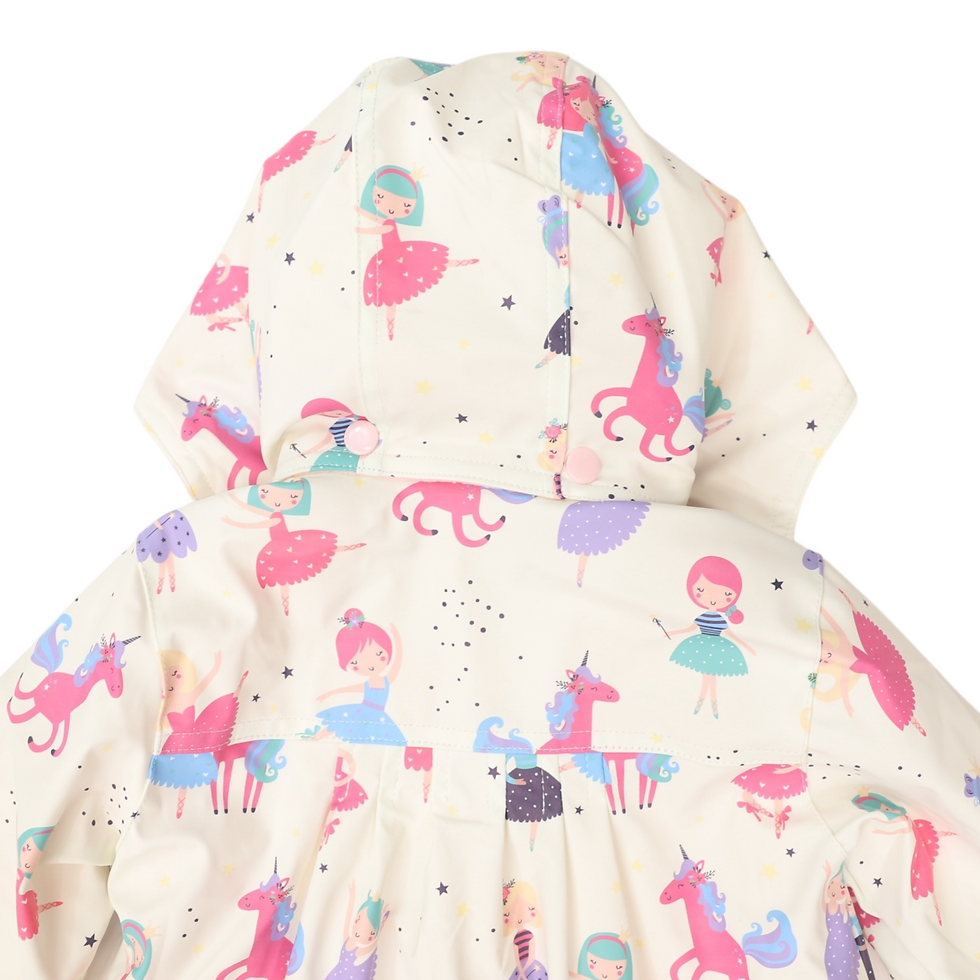 Thumbnail: Dancing Unicorn Raincoat Cream