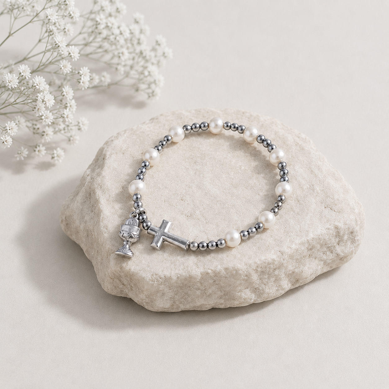 Communion Bracelet with Chalice and Cross