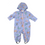 Thumbnail: Butterfly Colour Change Terry Towelling Lined Rainsuit - Blue Heron