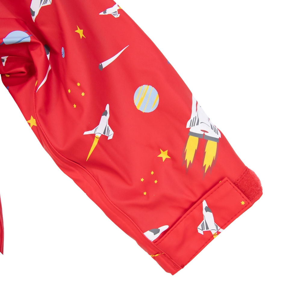 Thumbnail: Space Rocket Raincoat Red