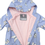 Thumbnail: Butterfly Colour Change Terry Towelling Lined Rainsuit - Blue Heron