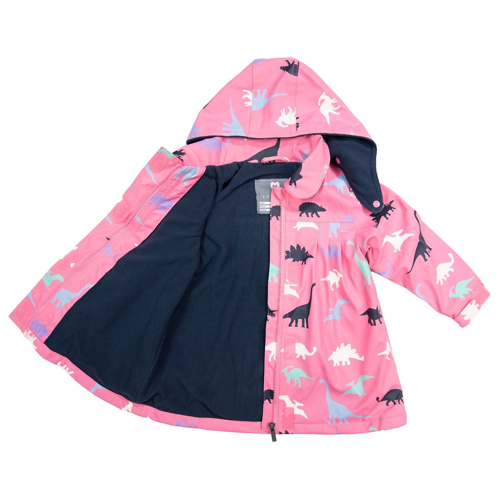 Thumbnail: Colour Change Dino Raincoat Hot Pink