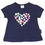 Thumbnail: Korango Flower Heart Print Top - Navy
