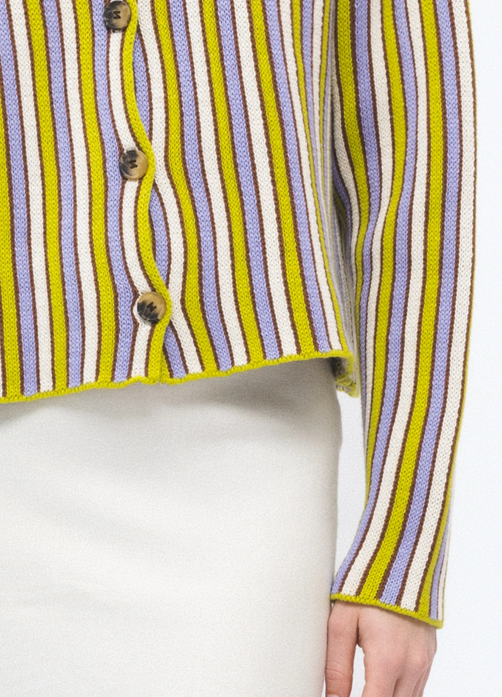 Thumbnail: GRAPE Striped Knit Jacket