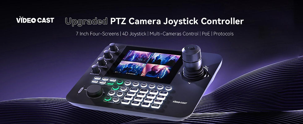 VIDEOCAST VC52N 7-inch PTZ camera joystick controller