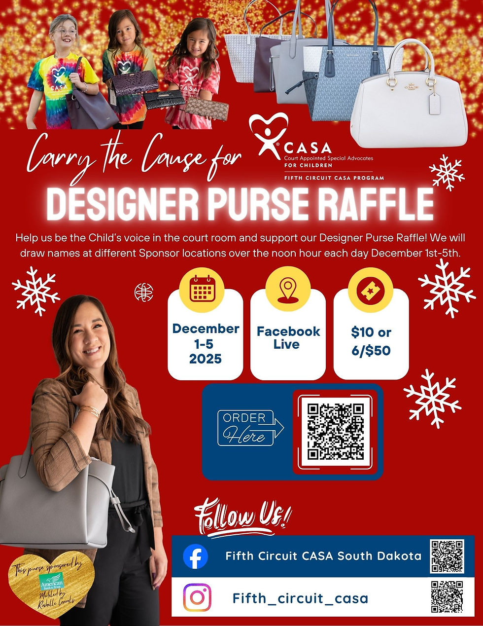 Carry the Cause for CASA - Designer Purse Raffle