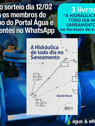Sorteio de 3 livros "A Hidráulica de todo dia no Saneamento" dia 12/02
