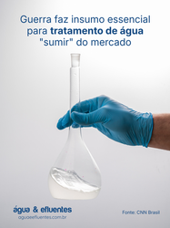Guerra faz insumo essencial para tratamento de água "sumir" do mercado