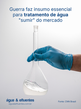 Guerra faz insumo essencial para tratamento de água "sumir" do mercado