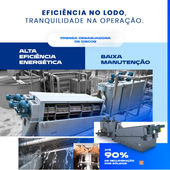 Desidratação de Lodos com a Prensa Desaguadora de Discos