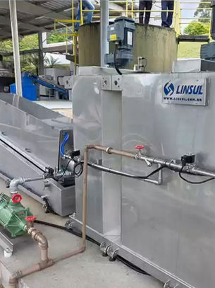 Desidratação de lodo com tecnologia e eficiência Linsul