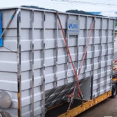 Projeto de ETA compacta em aço inoxidável AISI 304L, projetada para tratar 60 m³/h