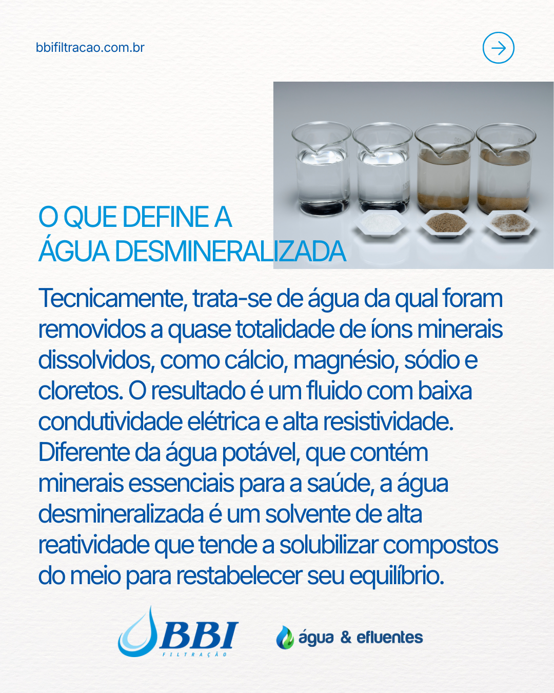 Posso beber água desmineralizada?
