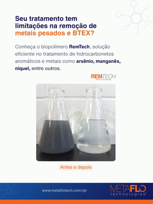Seu tratamento tem limitações na remoção de metais pesados e BTEX?